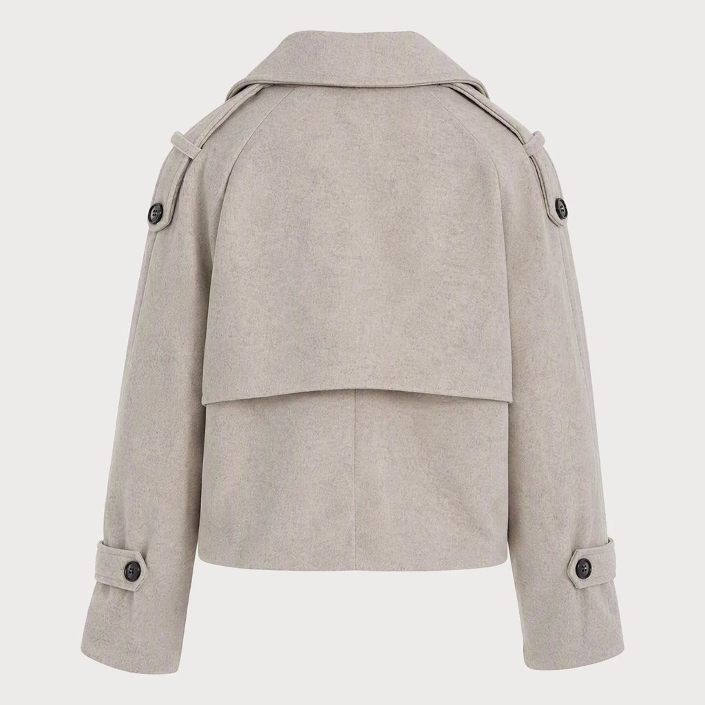 Double Breasted Loose Fit Jacket With Side Pockets