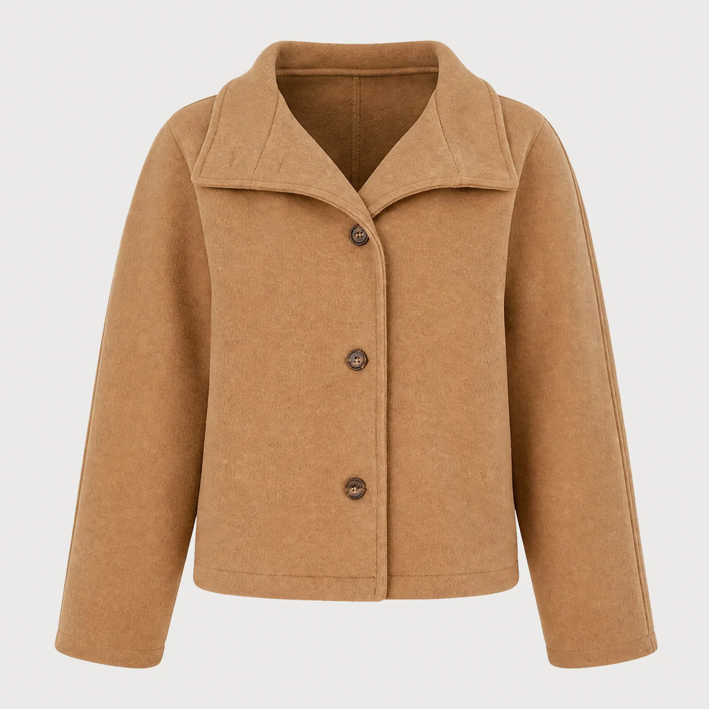 Stand Collar Single Breasted Loose Outer Jacket